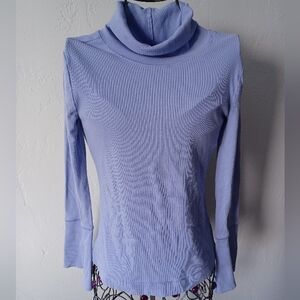 FP Intimately Soft Lavender Turtleneck  Bell Sleeve Top